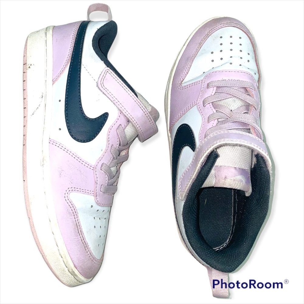 Nike Big Kid Purple and Black  Velcro top